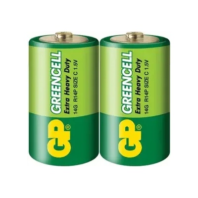 GP Batteries Цинк карбонова батерия GP 14G-S2 Greencell, R14, 2 бр. в опаковка / Shrink, 1.5V (GP-BM-14G-S2)