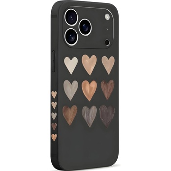 Apple Pnakqil калъф Hearts за Apple iPhone 17 Pro Max - Черен KP39896