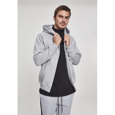 Urban Classics Мъжки изчистен суичър с цип Urban Classics в сив цвятMODEL281 SALE - , размер 4XL