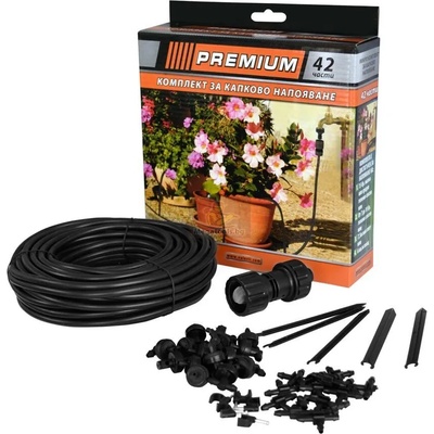 PREMIUM Комплект за капково напояване, микро, 42-части Premiumgarden 28036