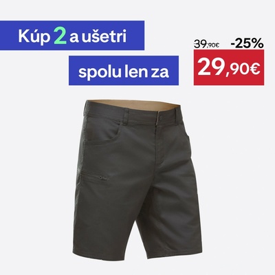 Quechua pánske turistické bermudy NH500 Fresh na nenáročnú turistiku