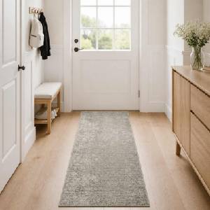 vidaXL Килим Бежово 100 x 300 cm 100% полиестер 3 mm Пере се (42041646)