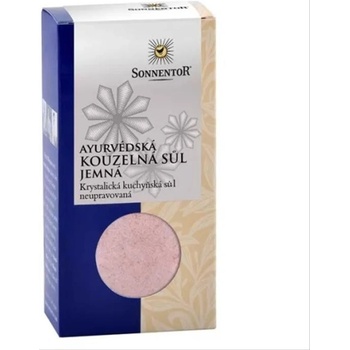 Sonnentor Bio růžová sůl Ayurvédská kouzelná sůl jemná krabička 150 g