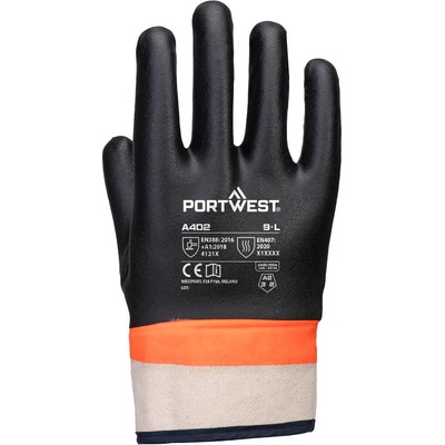 Portwest a402 / Термоустойчиви ръкавици с покритие - черно/оранжево 11 (a402k1rxxl)