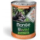 Monge Bwild Grain Free Puppy Kačacie kúsky v omáčke s tekvicou a cuketou 400 g