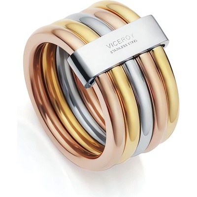 Viceroy Luxusní tricolor prsten z oceli Chic 75305A01 – Zboží Dáma