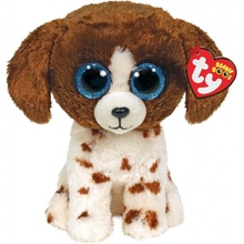 Beanie Boos Muddles hnědo-bílý pes 24 cm