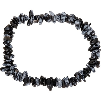 Jantario Zlomkový elastický náramok Obsidián Nevada Mini 106001