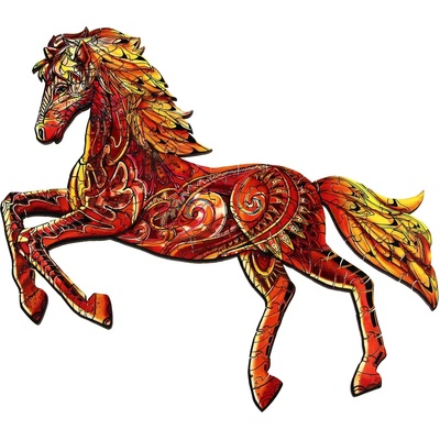 Eureka - Puzzle Colorful Puzzle - Horse wooden - 100 piese