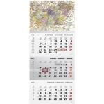 TopTimer Календар за спедитори toptimer t072, 1 блок, 3 месеца, карта на Унгария, 2027 г (t7200-020)