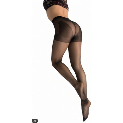 Lady B punčochové kalhoty PUSH UP tights 20 DEN nero