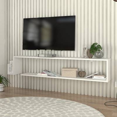 TopMebel Меламинов стенен телевизор Regnar в бял цвят 168.6x25x31.8см