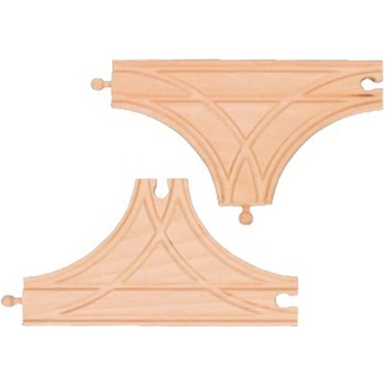 Bigjigs Rail T výhybka drevenej vláčkodráhy 2ks