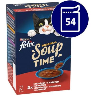 Felix Soup hovězí kuře jehněčí 54 x 48 g
