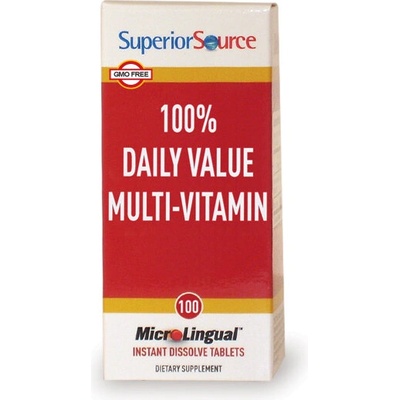 Мултивитамини - 100% Daily Value Multi-Vitamin, 100 сублингвални таблетки Superior Source (90560 SS)
