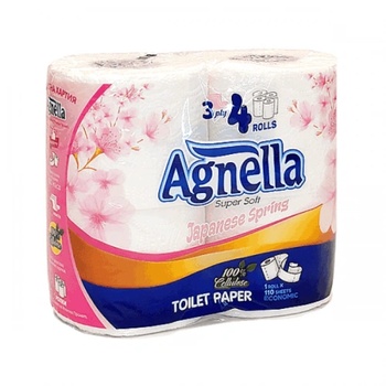 Тоалетна хартия Agnella японска пролет 3пл. 4бр