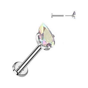 Šperky4U Piercing do brady Push in labreta Titan TIT1541-AB