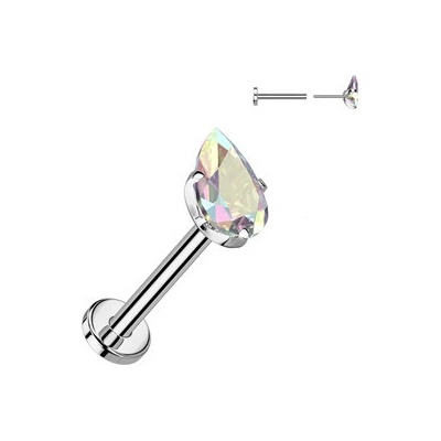 Šperky4U Piercing do brady Push in labreta Titan TIT1541-AB