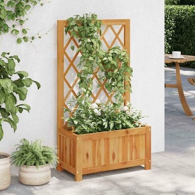 VidaXL Květináč 55 x 28 x 100 cm přírodní dřevo