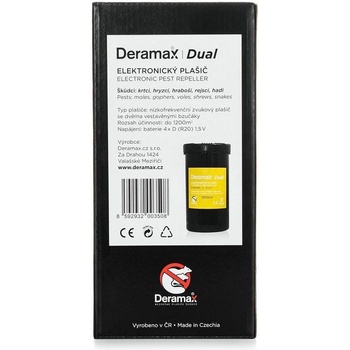 Deramax-Dual Elektronický plašič (odpudzovač) krtkov a hlodavcov 0350