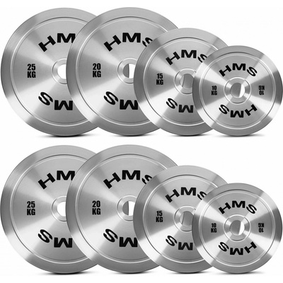 HMS TOS Sada ocelových olympijských kotoučů 2 x 10 - 25 kg 140 kg 50 mm – Zboží Dáma