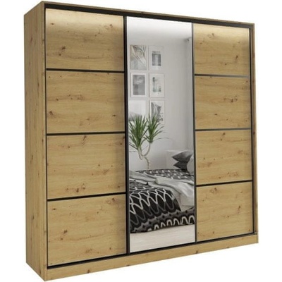 Nejlevnější nábytek Harazia 200 se zrcadlem dub artisan – Zboží Dáma