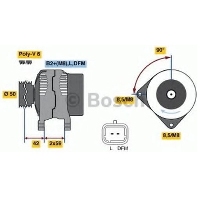 BOSCH Alternátor BO 0986046250