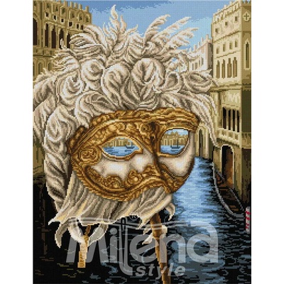 Milena Style Венецианска маска - гоблен със схема конци Ariadna 1: 1