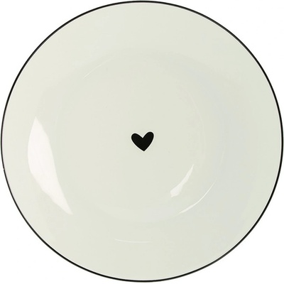 Clayre & Eef Porcelánový talířek srdíčko