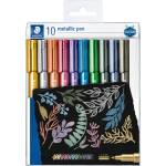 STAEDTLER Маркери Staedtler Metallic, объл връх, 1-2 mm, 10 цвята (30213-А)