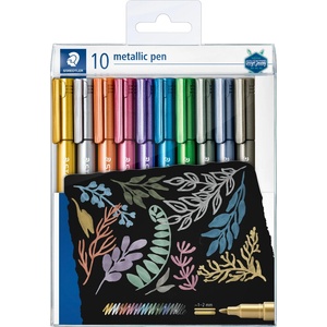 STAEDTLER Маркери Staedtler Metallic, объл връх, 1-2 mm, 10 цвята (30213-А)