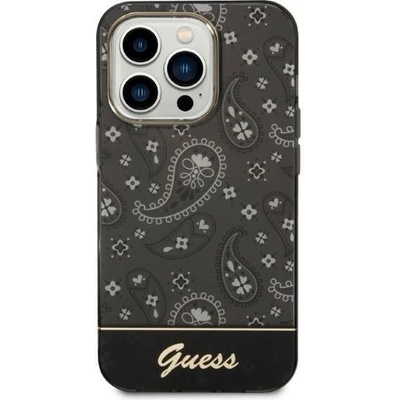 GUESS Кейс Guess GUHCP14LHGBNHK за iPhone 14 Pro 6.1", черен / черен, твърд, Bandana Paisley (GUE002196-0)