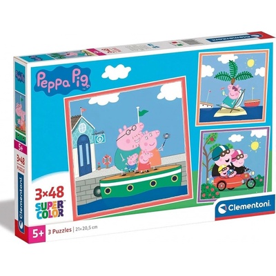 Clementoni 3 x Prasátko Peppa 48 dílků
