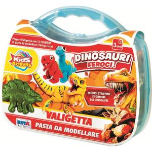 RS Toys Комплект за моделиране RS Toys - Динозаври, 12 цвята, 240 g (12266) - ozone