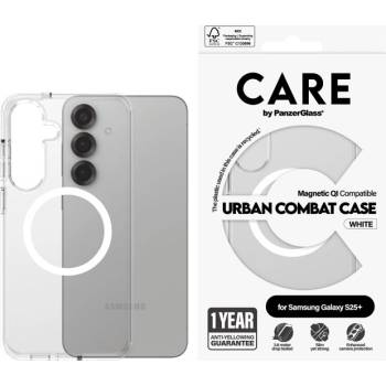 Panzer Калъф CARE - Urban Combat, Galaxy S25 Plus, White Qi, прозрачен (5715685017001)