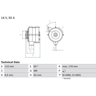 BOSCH 0 986 034 220 generátor (0986034220)