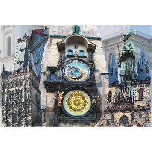 DIMEX ART Флизелинов фототапет винтидж плакат прага 375 x 250 см