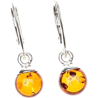 Reblan JAZMIN strieborné náušnice s jantárom RENU234