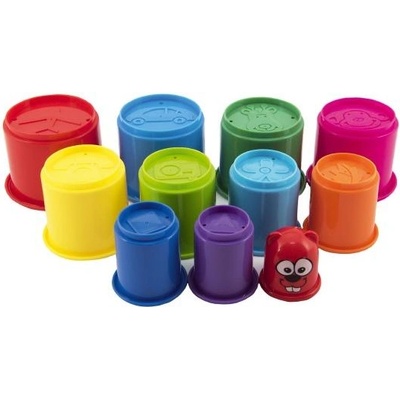 Teddies Кубус пирамида сглобяема кръгла пластмаса 11бр