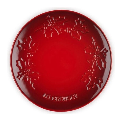 Le Creuset Vianočný tanier Cezmína červený 19 cm