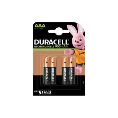 Duracell Акумулаторна батерия DURACELL R03 AAA, 900mAh NiMH, 1.2V, 4 бр. в опаковка