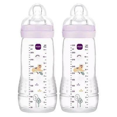 Mam Dětská antikoliková láhev Easy Active Lila 2 x 330 ml