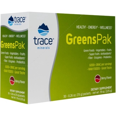 Trace Minerals Greens Pak [30 Пакета] Berry