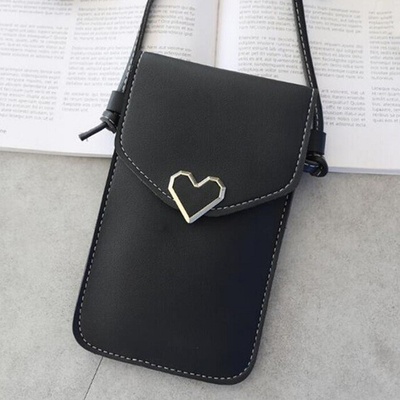 Dámská crossbody kabelka na mobil Černá