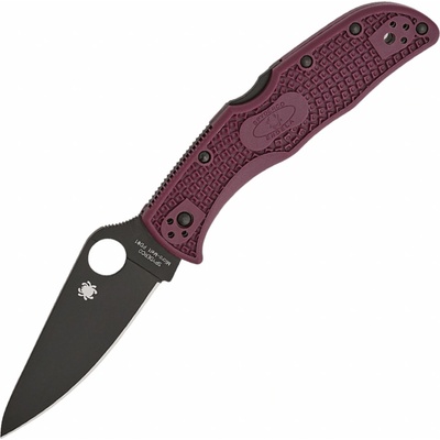 Spyderco SP ENDELA BURGUNDY LIGHTWEIGHT CTS-PD#1 BLACK BLADE PLAINEDGE C243BGBKP