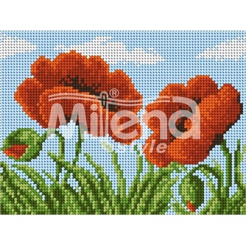 Image 1 of Milena Style Макове в полето - гоблен с щампа с конци Ariadna