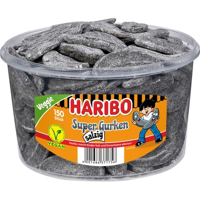 Haribo Super Gurken salzig slané sladké sladkosti cukríky 1350 g