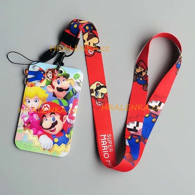 Šňůrka na krk 23635 s cedulkou Super Mario