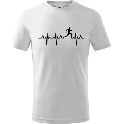 EKG bežec muž tričko detské biela