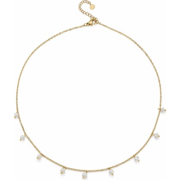 Oliver Weber Krásny pozlátený náhrdelník s perličkami 12313G